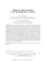 DSpace at VNU: Improved approximations of the Rayleigh wave velocity