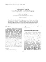 DSpace at VNU: Project-based learning in teaching English as a foreign language