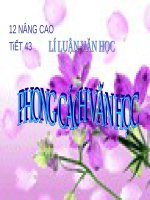 Tuần 11. Phong cách văn học