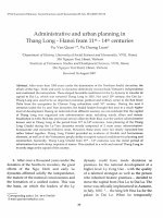 DSpace at VNU: Administrative and urban planning in Thang Long - Hanoi from 11th - 14th centuries