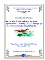 SKKN một số biện pháp dạy học giúp học sinh lớp 2a trường TH lý thường kiệt học tốt phân môn kể chuyện lớp hai 