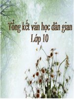 Tuần 11. Ôn tập văn học dân gian Việt Nam