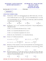 Đề thi HK1 toán 11 năm học 2017 – 2018 Trường THPT Hoài Đức A – Hà Nội 