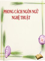 Tuần 28. Phong cách ngôn ngữ nghệ thuật