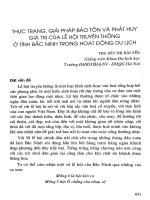 DSpace at VNU: Thực trạng, giải pháp bảo tồn và phát huy giá trị của lễ hội truyền thống ở tỉnh Bắc Ninh trong hoạt động du lịch