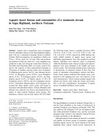 DSpace at VNU: Aquatic insect faunas and communities of a mountain stream in Sapa Highland, northern Vietnam