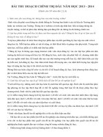 Bài thu hoạch chính trị đầu năm 