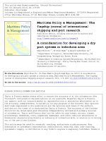 DSpace at VNU: A consideration for developing a dry port system in Indochina area