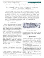 DSpace at VNU: Study on synthesis of Ni xZn 1-xAl 2O4  γ-Al 2O3 (x=0, 0.5, 1) spinel catalysts by hydrothermal method and their catalytic activity in aromatic hydrocarbon conversion