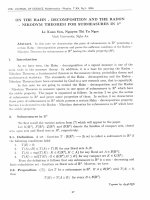 DSpace at VNU: On the Hahn - Decomposition and the Radon - Nikodym Theorem for Submeasures in Rd