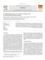 DSpace at VNU: Tricarbonyltechnetium(I) and -rhenium(I) complexes with N′-thiocarbamoylpicolylbenzamidines