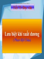Tuần 19. Lưu biệt khi xuất dương (Xuất dương lưu biệt)