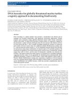 DSpace at VNU: DNA barcodes for globally threatened marine turtles: a registry approach to documenting biodiversity