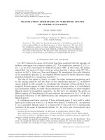 DSpace at VNU: TRANSLATION OPERATORS ON WEIGHTED SPACES OF ENTIRE FUNCTIONS