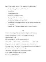 THẨM ĐỊNH HIỆU QUẢ tài CHÍNH của dự án đầu tư 