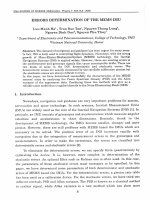 DSpace at VNU: Errors determination of the MEMS IMU