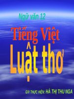 Tuần 8. Luật thơ