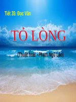 Tuần 13. Tỏ lòng (Thuật hoài)