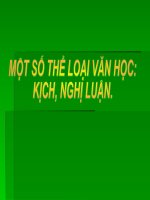 Tuần 32. Một số thể loại văn học: kịch, nghị luận