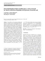 DSpace at VNU: Polymethylthiophene Nafion-modified glassy carbon electrode for selective detection of dopamine in the presence of ascorbic acid