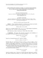 DSpace at VNU: A MULTIPLICITY RESULT FOR A CLASS OF EQUATIONS OF p-LAPLACIAN TYPE WITH SIGN-CHANGING NONLINEARITIES