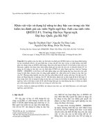 DSpace at VNU: Khảo sát việc sử dụng kỹ năng tư duy bậc cao trong các bài kiểm tra đánh giá các môn Ngôn ngữ học Anh của sinh viên QH2012.F1, Trường Đại học Ngoại ngữ, Đại học Quốc gia Hà Nội