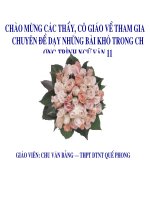 Tuần 11. Luyện tập vận dụng kết hợp các thao tác lập luận phân tích và so sánh