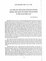 DSpace at VNU: Vai trò của nền kinh tế quốc doanh trong nền kinh tế nhiều thành phần ở Việt Nam hiện nay