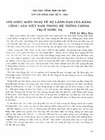 DSpace at VNU: Đôi điều kiến nghị về sự lãnh đạo của Đảng Cộng Sản Việt Nam trong hệ thống chính trị ở nước ta