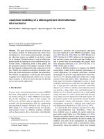 DSpace at VNU: Analytical modeling of a silicon-polymer electrothermal microactuator