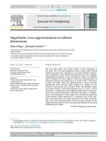 DSpace at VNU: Hyperbolic cross approximation in infinite dimensions