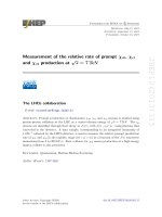 DSpace at VNU: Measurement of the relative rate of prompt Χc0, Χc1 and Χc2 production at √s = 7TeV