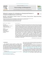 Allometric equations for estimating tree aboveground biomass in evergreen broadleaf forests of Viet Nam