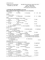 de kiem tra hsg cap huyen mon tieng anh 6 thcs kim tan 50635