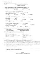 de va dap an thi lai tieng anh lop 8 2010 2011 48318