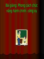 Tuần 31. Phong cách ngôn ngữ hành chính
