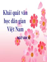 Tuần 2. Khái quát văn học dân gian Việt Nam