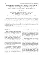 DSpace at VNU: ĐỘNG CƠ HỌC TẬP NGOẠI NGỮ THỨ HAI - TIẾNG TRUNG QUỐC CỦA SINH VIÊN NGÀNH NGÔN NGỮ ANH, TRƯỜNG ĐẠI HỌC NGÂN HÀNG TP. HỒ CHÍ MINH