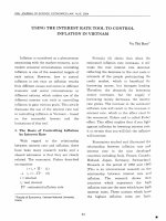 DSpace at VNU: Using the interest rate tool to control inflation in Vietnam