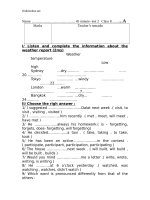 de kiem tra 45 phut tieng anh 8 lan 2 cuc hay 76091