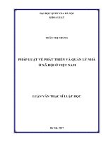 Pháp luật về phát triển và quản lý nhà ở xã hội ở việt nam 