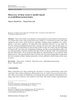 DSpace at VNU: Discovery of time series k-motifs based on multidimensional index