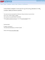 DSpace at VNU: A first-principles investigation of various gas (CO, H2O, NO, and O-2) absorptions on a WS2 monolayer: stability and electronic properties