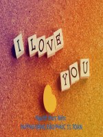 Tuần 26. Tôi yêu em