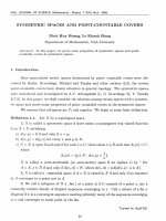 DSpace at VNU: Symmetric spaces and point - countable covers