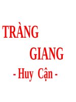 Tuần 22. Tràng giang