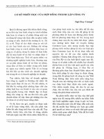 DSpace at VNU: Cơ sở triết học của hợp đồng thành lập công ty