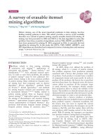 DSpace at VNU: A survey of erasable itemset mining algorithms
