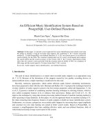 DSpace at VNU: An Efficient Music Identification System Based on PostgreSQL User-Defined Functions