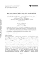 DSpace at VNU: High energy scattering of Dirac particles on smooth potentials